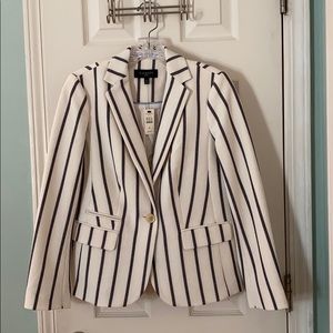 Black and white striped blazer
